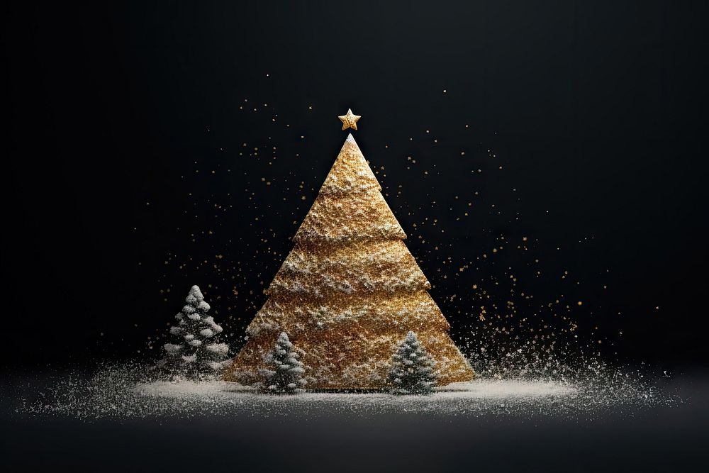 Christmas christmas triangle night. AI generated Image by rawpixel.