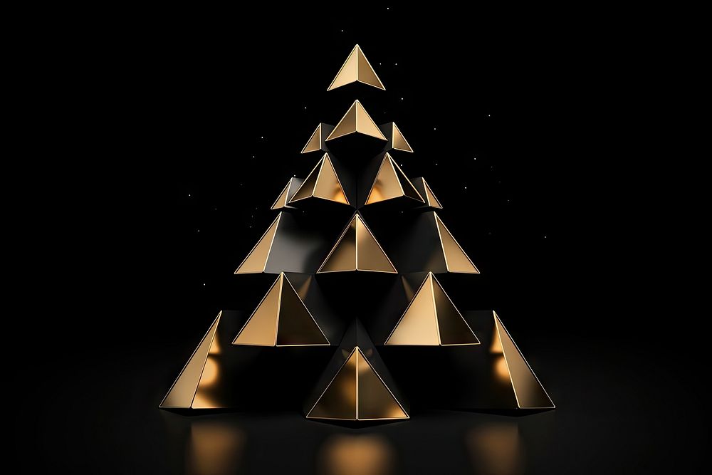 Christmas christmas lighting triangle. AI generated Image by rawpixel.