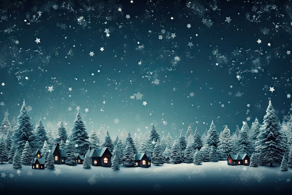 Christmas snow christmas outdoors. AI generated Image by rawpixel.