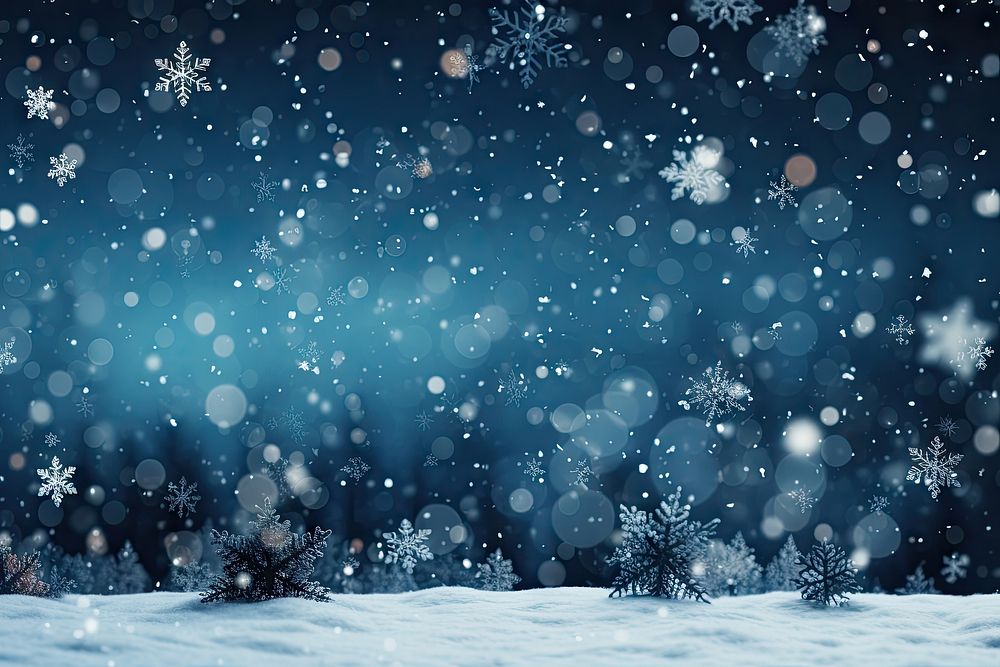 Christmas snow backgrounds snowflake. AI generated Image by rawpixel.