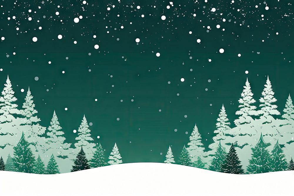 Green tree snow backgrounds. AI generated Image by rawpixel.