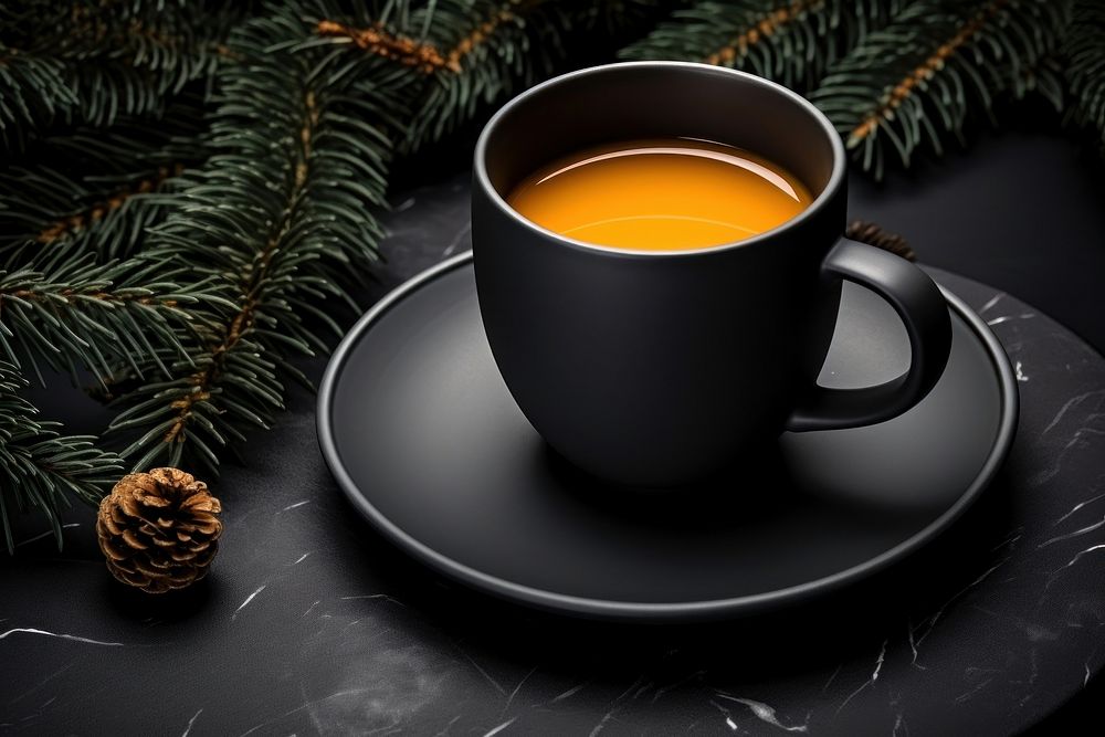 Christmas coffee cup saucer. AI generated Image by rawpixel.
