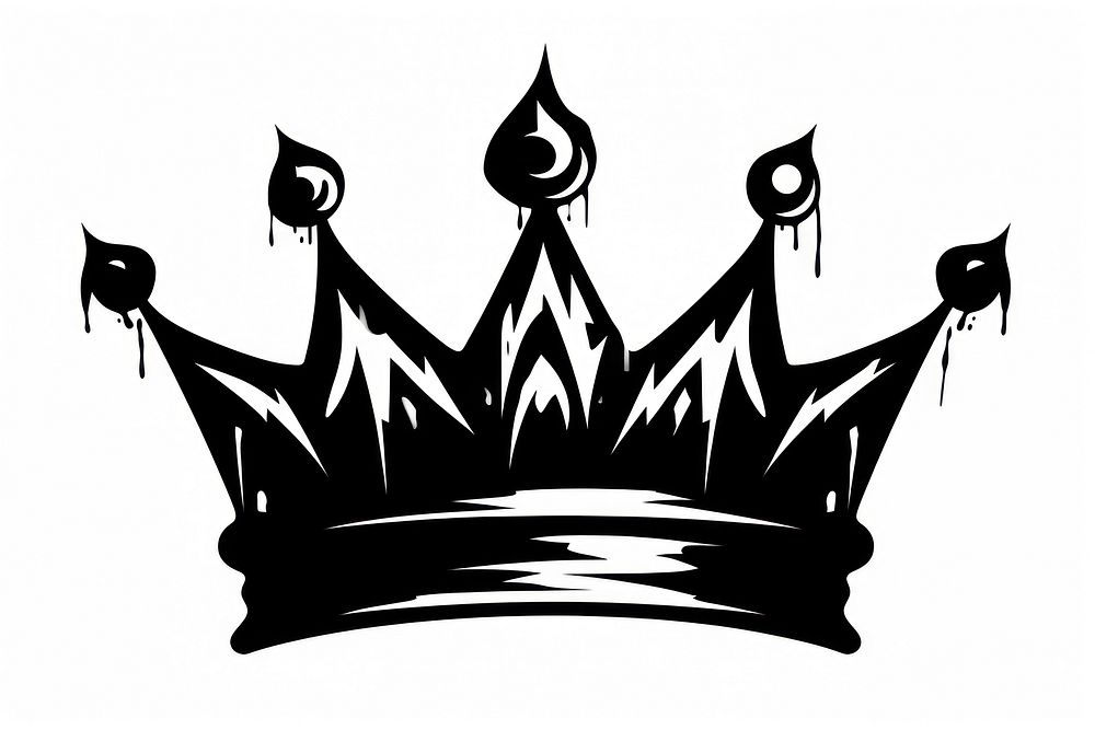 Crown cartoon black accessories. AI generated Image by rawpixel.