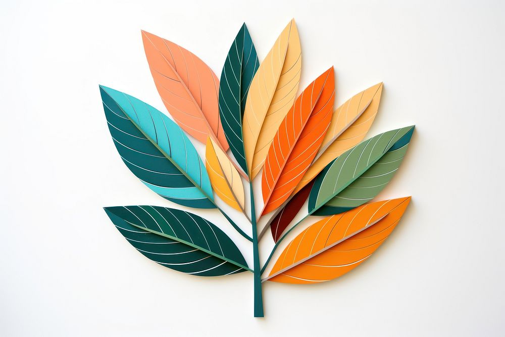Leaf craft plant paper. AI generated Image by rawpixel.