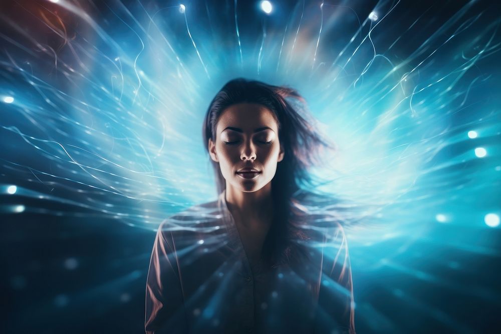 Magic abstract portrait motion. AI generated Image by rawpixel.
