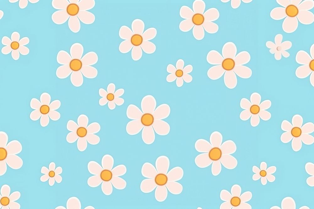 Daisy pattern flower backgrounds. AI generated Image by rawpixel.