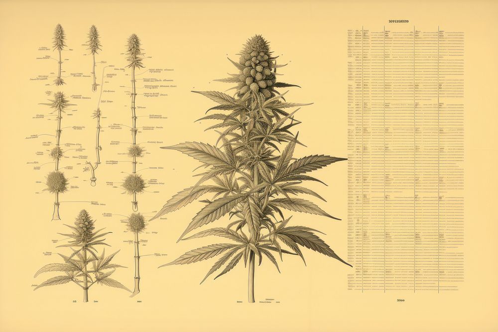 Weed drawing plant amaranthaceae. AI generated Image by rawpixel.