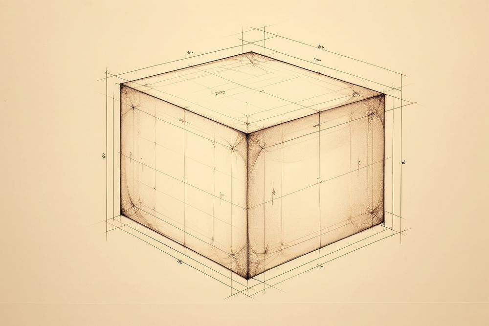 Gift box diagram drawing architecture. AI generated Image by rawpixel.