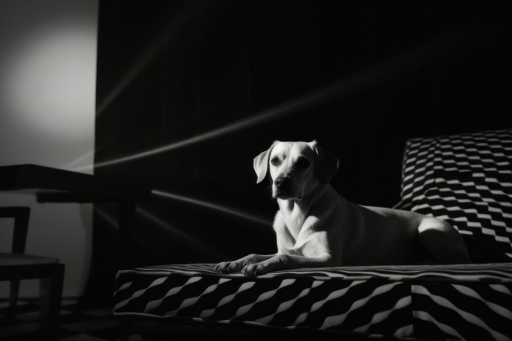 Dog furniture mammal animal. AI generated Image by rawpixel.