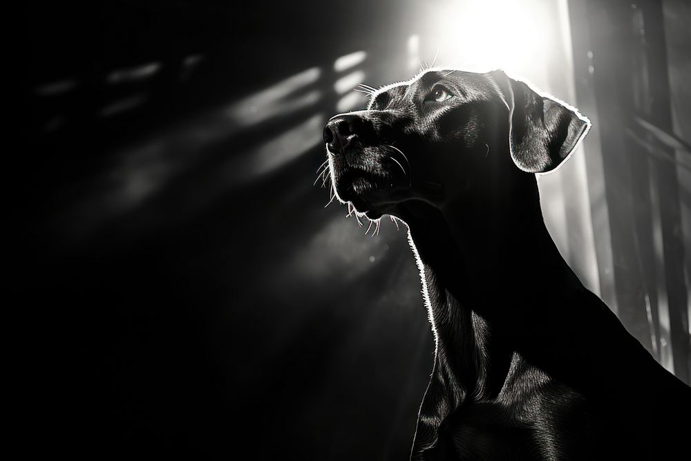 Dog light portrait lighting. AI generated Image by rawpixel.