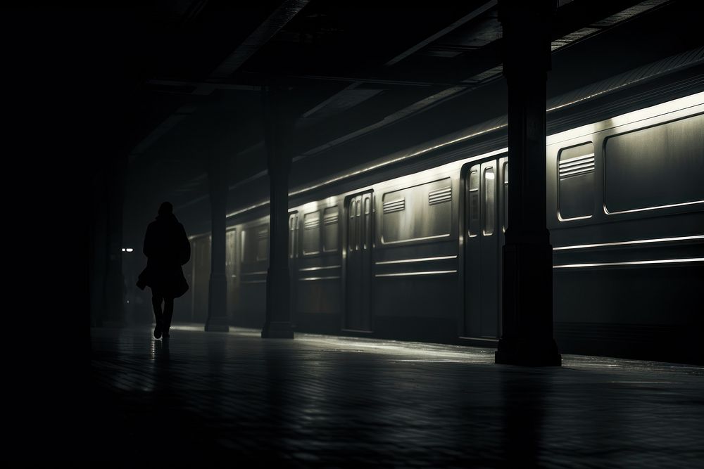 Subway subway lighting walking. AI generated Image by rawpixel.
