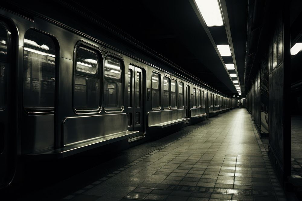Subway subway vehicle light. AI generated Image by rawpixel.