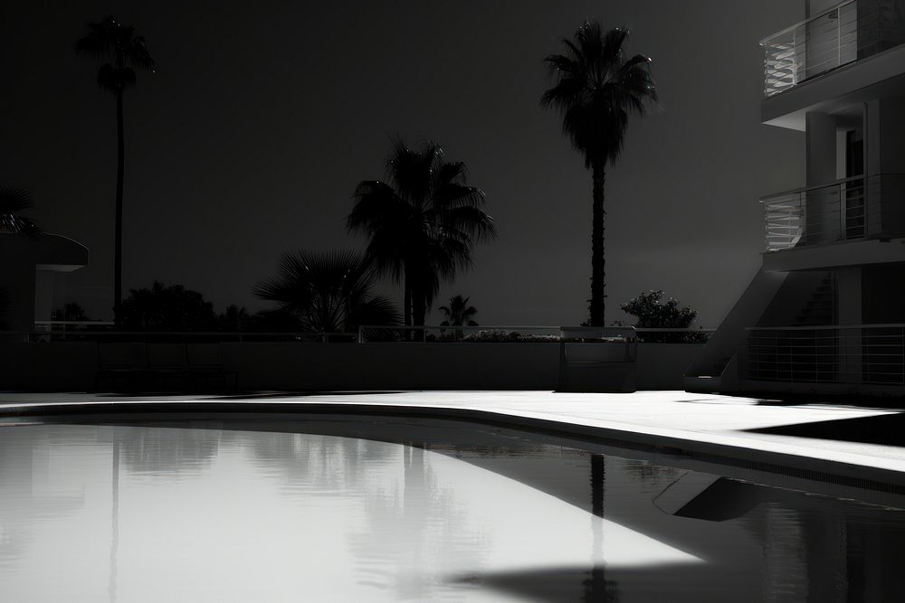 Pool architecture silhouette building. AI generated Image by rawpixel.