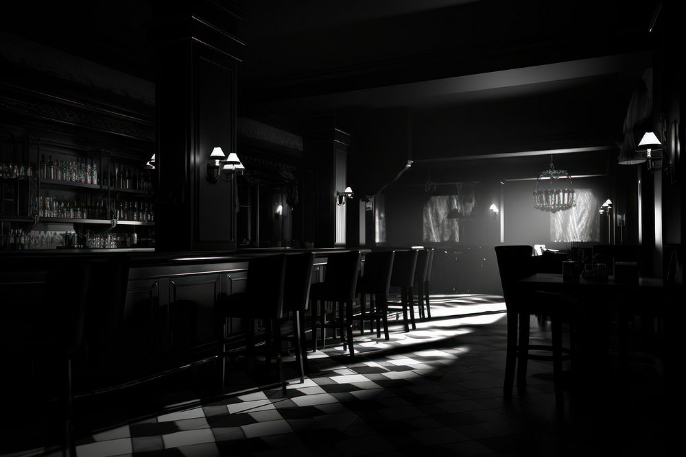 Restuarant pub lighting architecture building. AI generated Image by rawpixel.