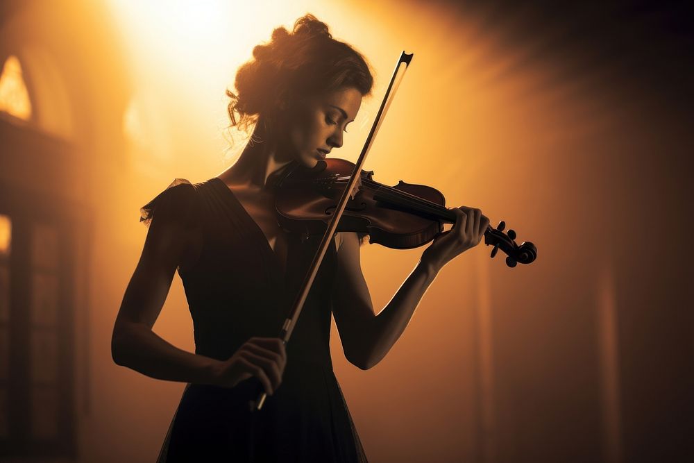 Woman playing violin adult woman entertainment. AI generated Image by rawpixel.