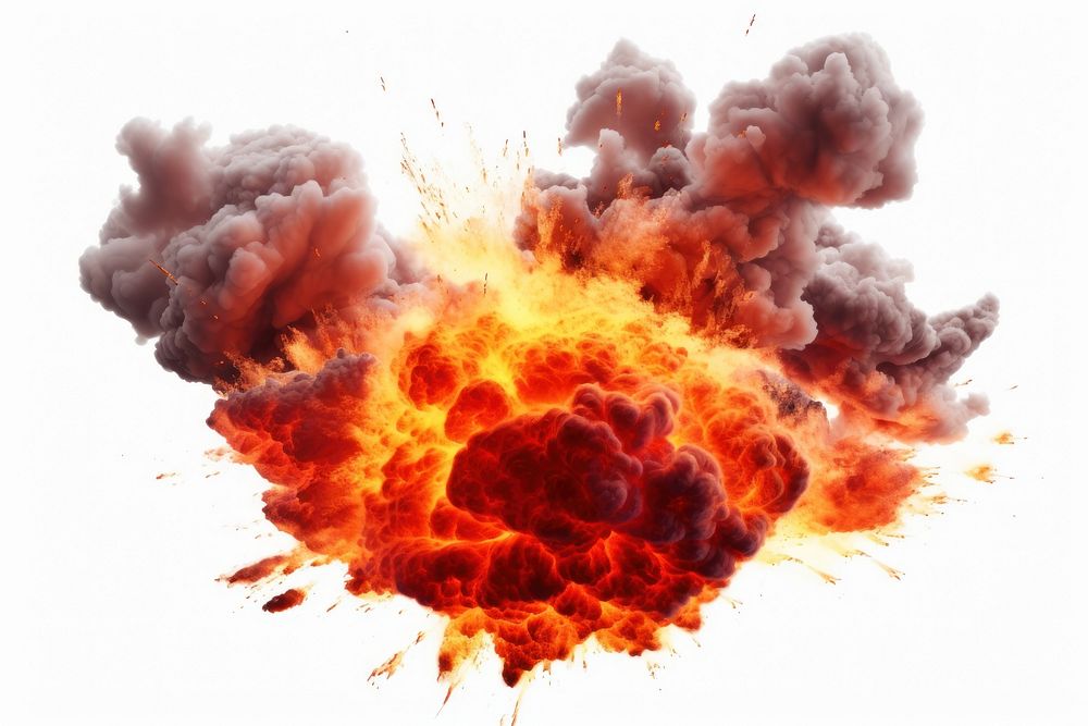 Explosion explosion smoke flame. AI generated Image by rawpixel.