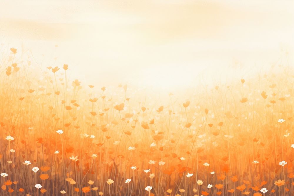 Orange flower field background. AI generated Image by rawpixel.