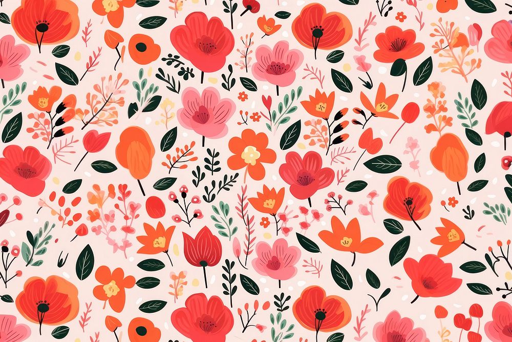 Flower pattern backgrounds wallpaper. AI | Premium Photo Illustration ...