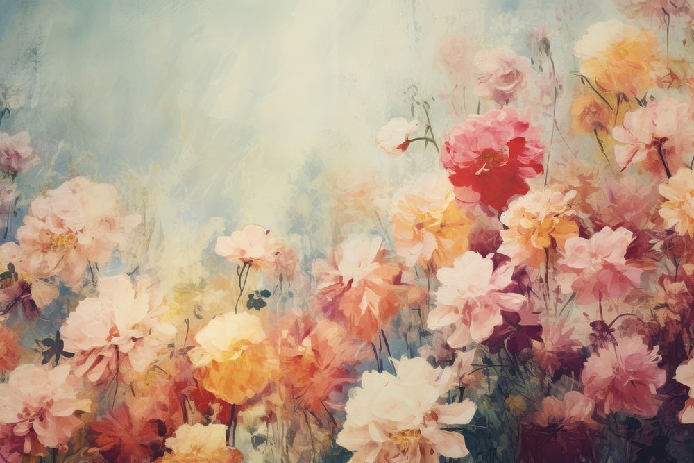 Flowers painting art backgrounds. AI generated Image by rawpixel.