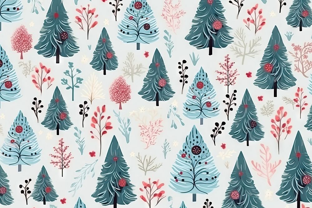 Christmas Hand drawn pattern art. AI generated Image by rawpixel.