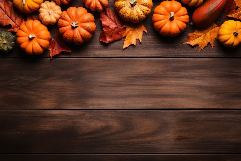 Thanksgiving pumpkin wood backgrounds. AI generated Image by rawpixel.