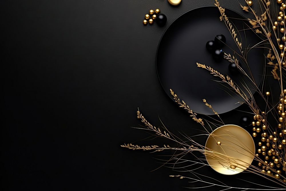 Happy new year gold black copy space. AI generated Image by rawpixel.