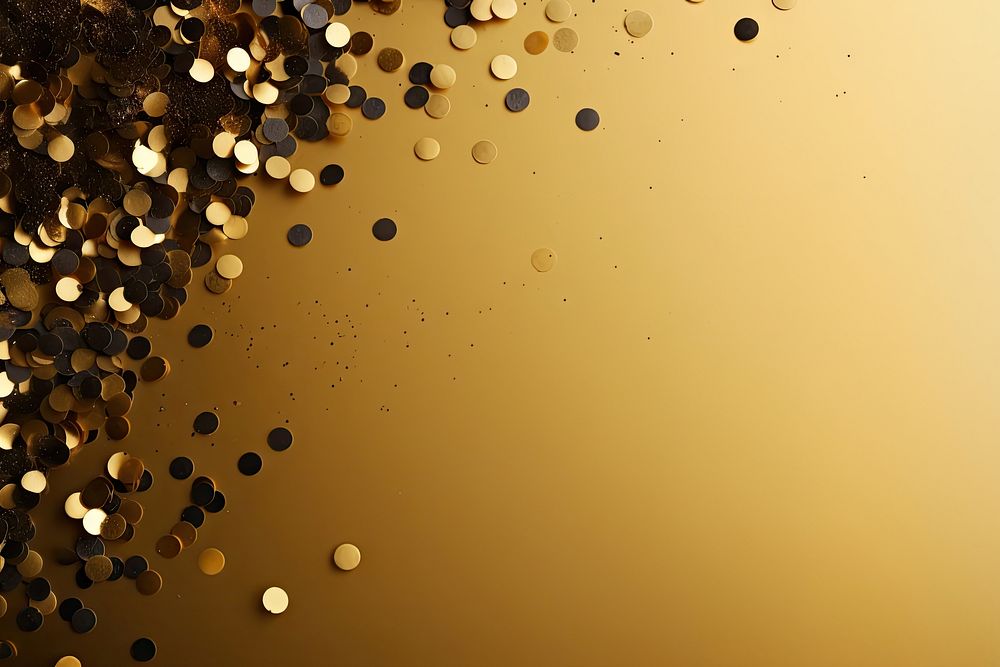Happy new year backgrounds confetti gold. AI generated Image by rawpixel.