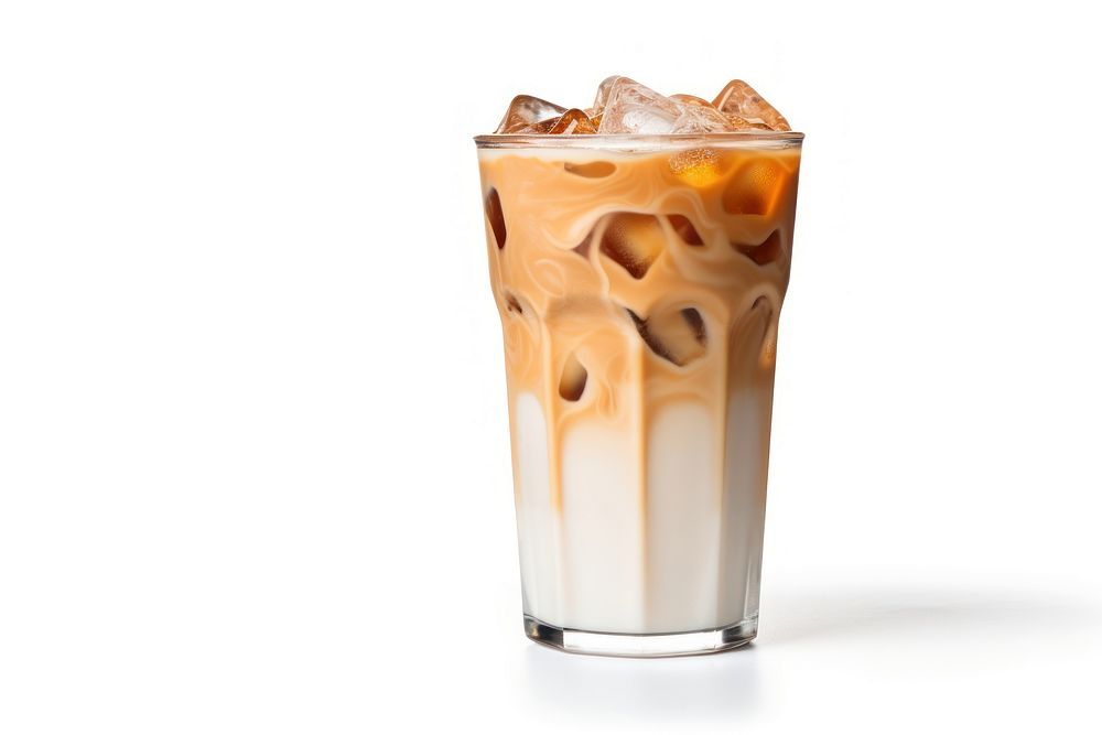 Coffee drink milk white background. AI generated Image by rawpixel.