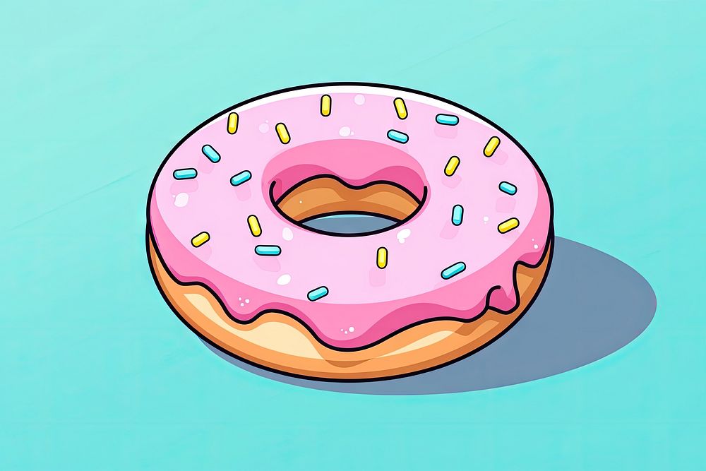 Donut food confectionery sprinkles. AI generated Image by rawpixel.