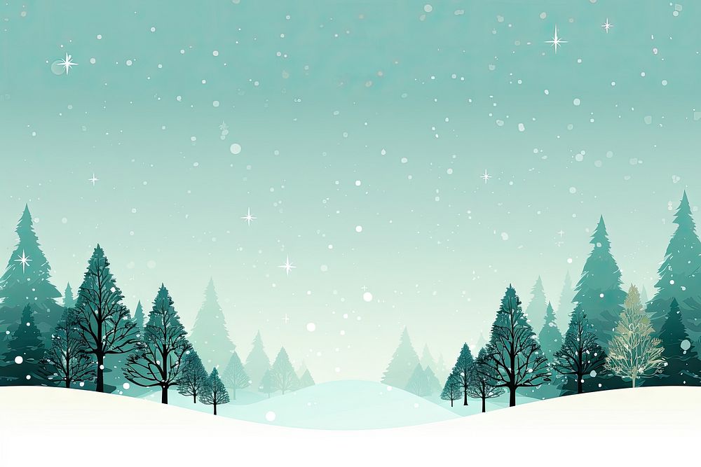 Tree snow landscape christmas. AI generated Image by rawpixel.