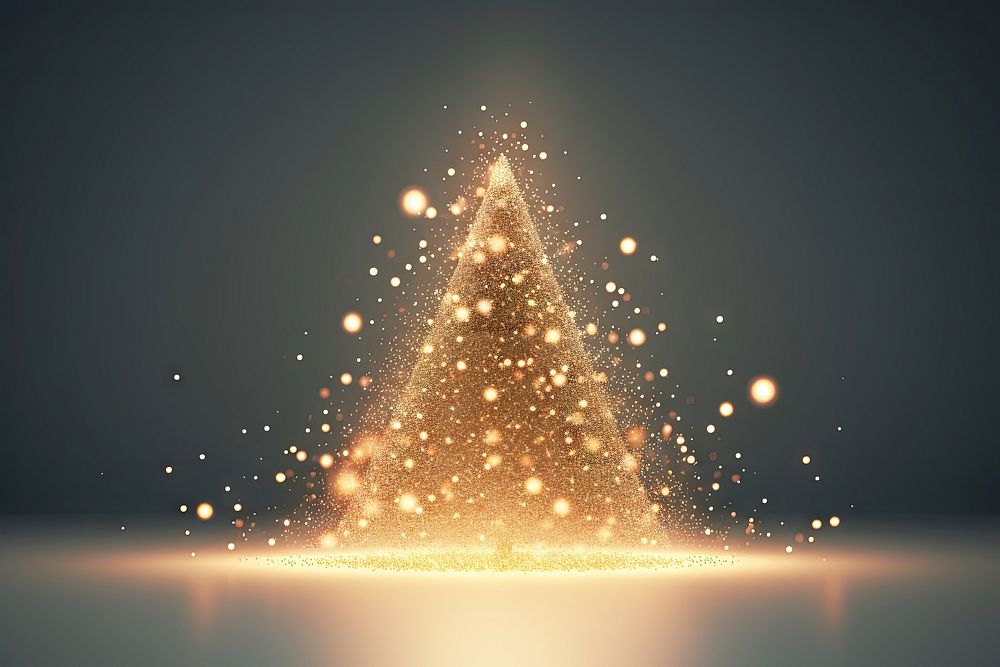 Christmas tree decoration bright lights particles christmas night christmas tree. AI generated Image by rawpixel.