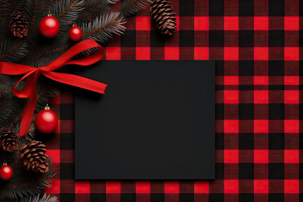 Merry Christmas Plaid Design Template christmas plaid tartan. AI generated Image by rawpixel.