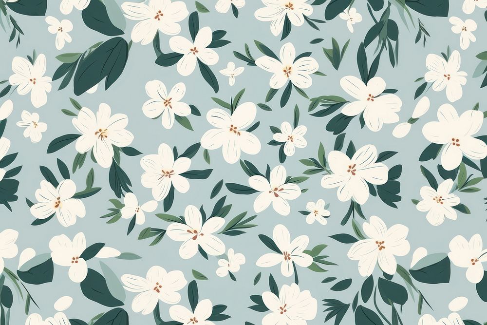 Jasmine pattern flower backgrounds. AI generated Image by rawpixel.