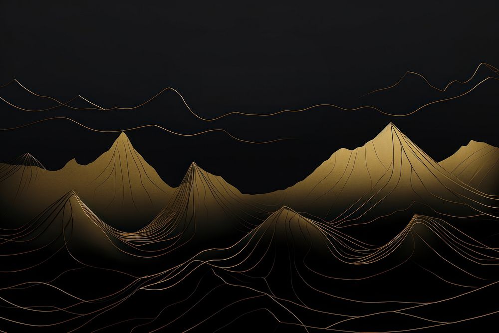Mountain landscape nature gold. AI generated Image by rawpixel.