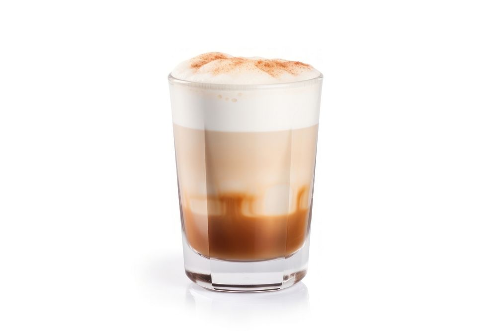 Latte macchiato coffee drink glass. AI generated Image by rawpixel.
