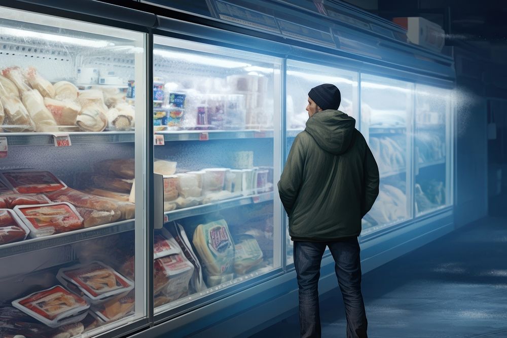Supermarket refrigerator adult food. AI generated Image by rawpixel.