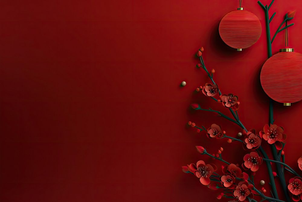 Chinese new year background red chinese new year celebration. AI generated Image by rawpixel.