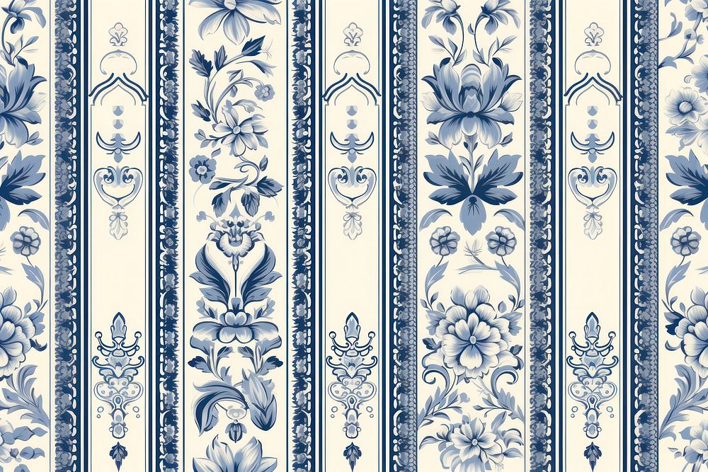 Blue vintage border pattern backgrounds repetition creativity