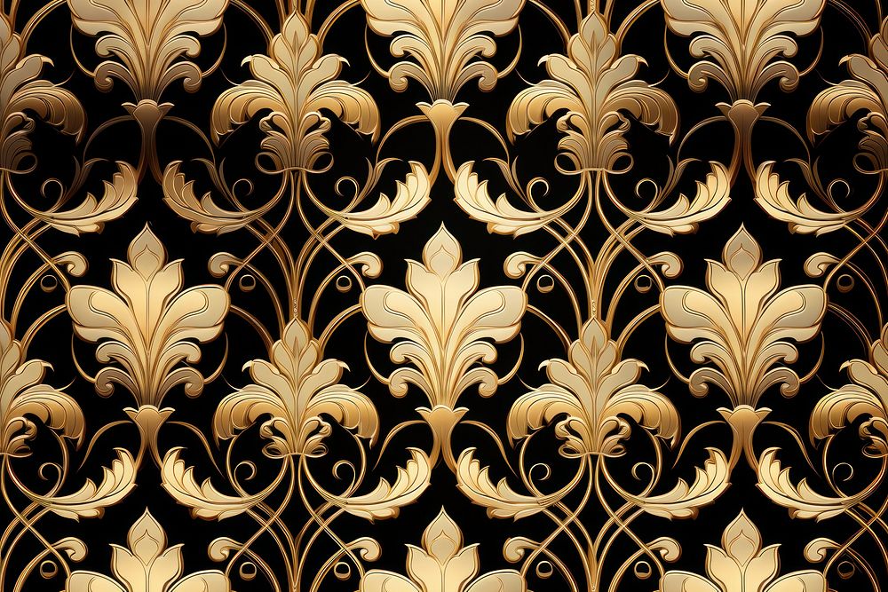 Gold vintage luxury pattern backgrounds repetition decoration. AI generated Image by rawpixel.