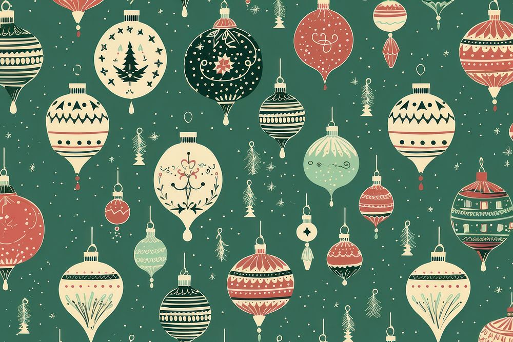 Green vintage christmas pattern transportation illuminated backgrounds