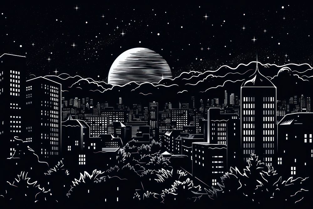 New year night city astronomy. 