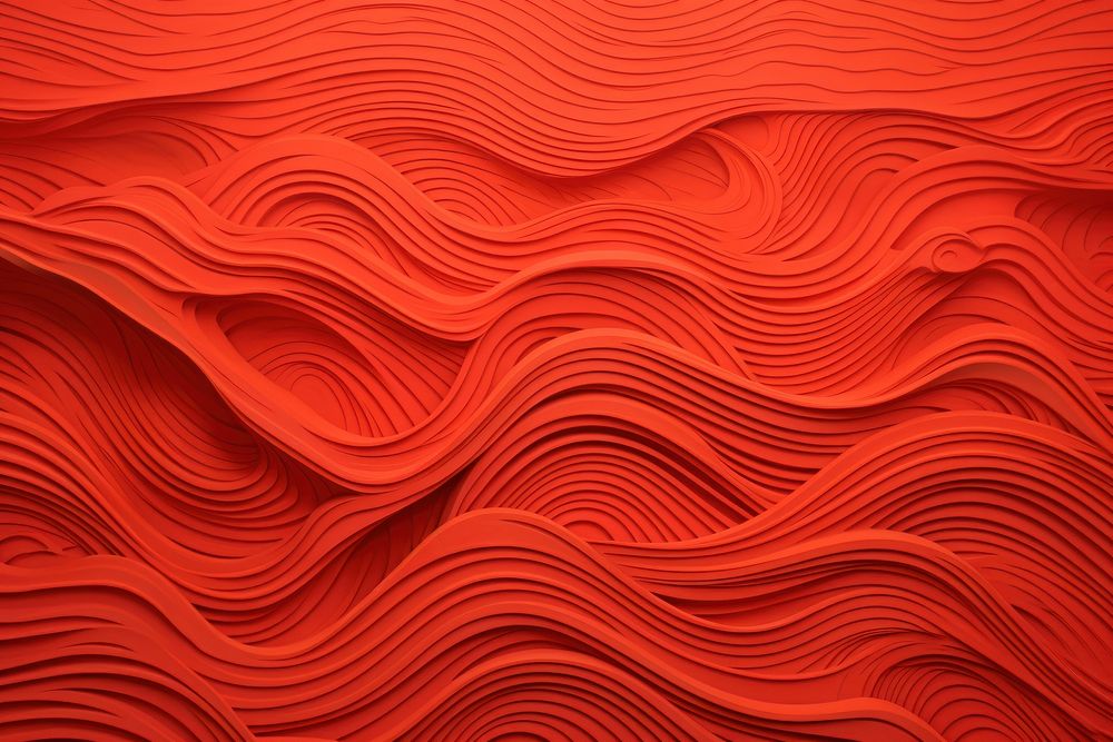 Red pattern wave wave pattern. AI generated Image by rawpixel.