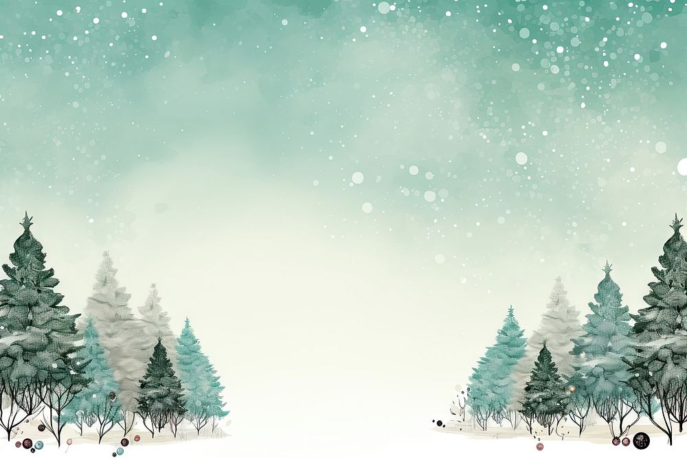Tree snow backgrounds christmas. AI generated Image by rawpixel.
