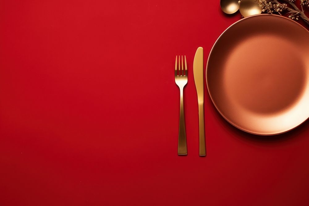 Plate setting cutlery fork. AI generated Image by rawpixel.