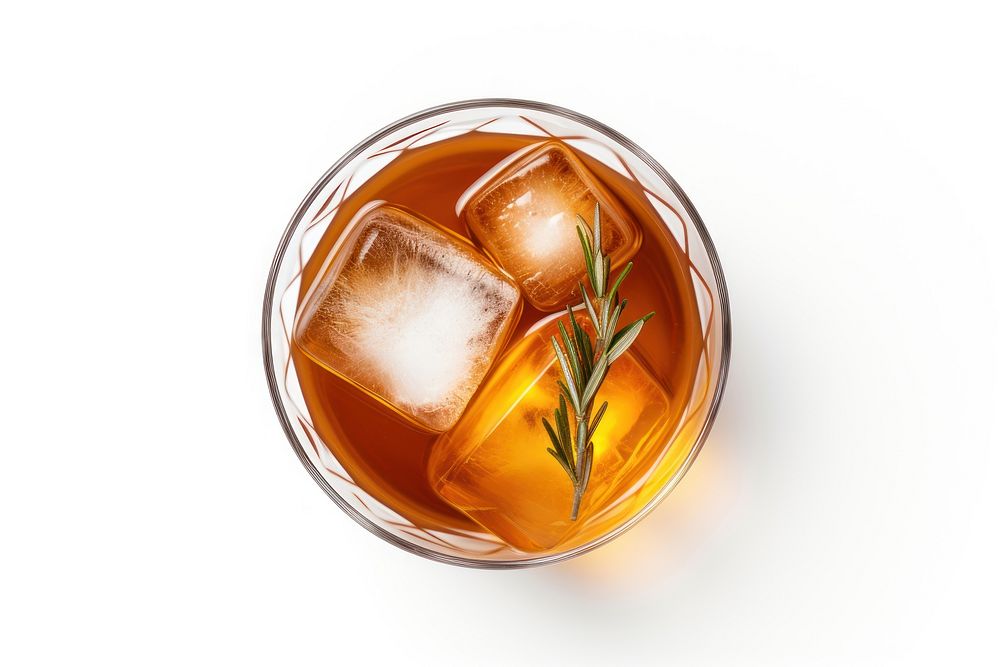 Cocktail drink glass herbs. AI generated Image by rawpixel.