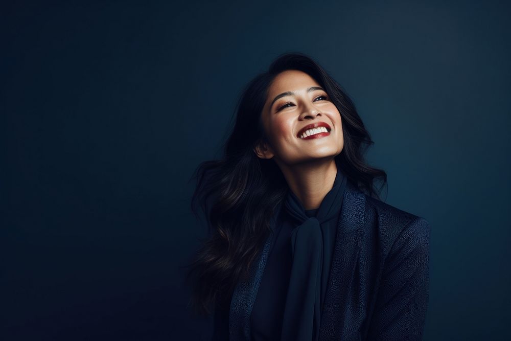 South east asian businesswoman laughing portrait smile. AI generated Image by rawpixel.