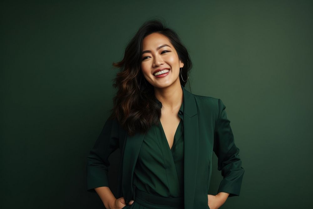 South east asian businesswoman laughing smile adult. AI generated Image by rawpixel.