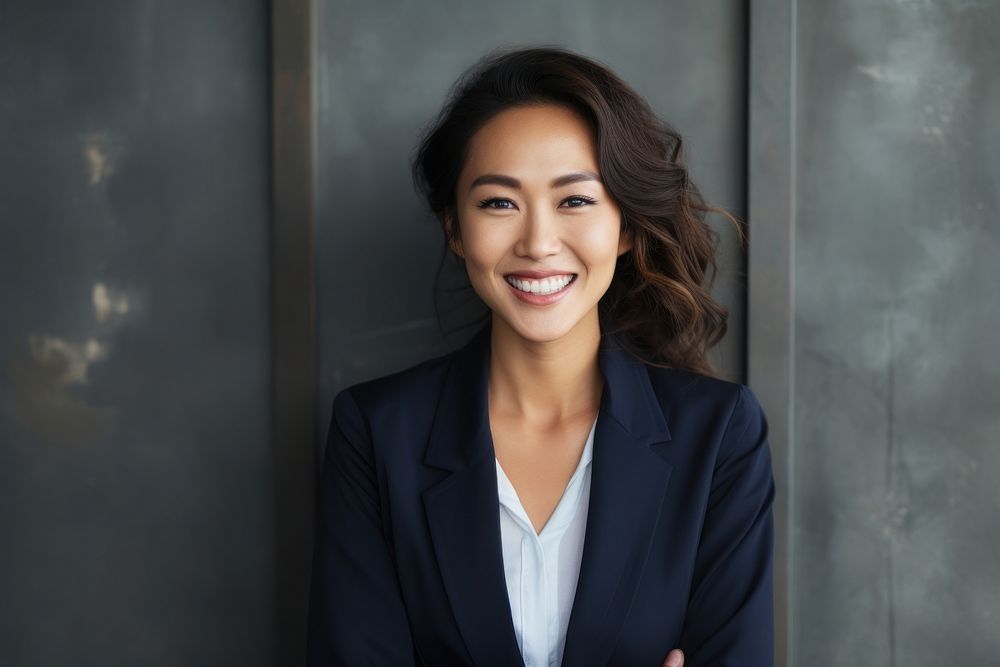 South east asian businesswoman adult smile human. AI generated Image by rawpixel.