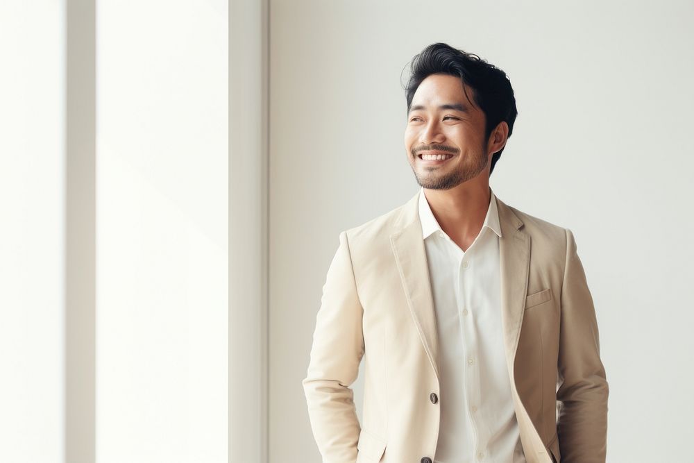 South east asian businessman adult smile happy. AI generated Image by rawpixel.