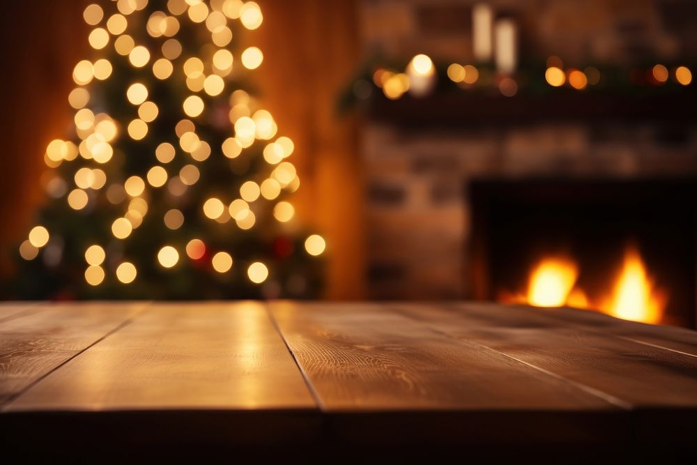 Fireplace christmas backgrounds lighting. AI generated Image by rawpixel.